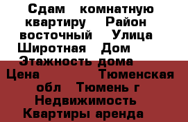 Сдам 1 комнатную квартиру  › Район ­ восточный  › Улица ­ Широтная › Дом ­ 35 › Этажность дома ­ 9 › Цена ­ 14 000 - Тюменская обл., Тюмень г. Недвижимость » Квартиры аренда   